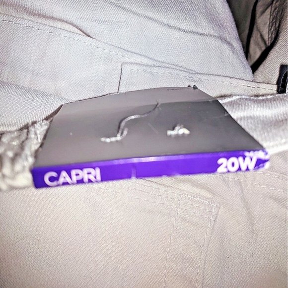 Catherines Womens Capris Plus Size 20W White Cotton Blend Factory Distre… - Picture 5 of 6